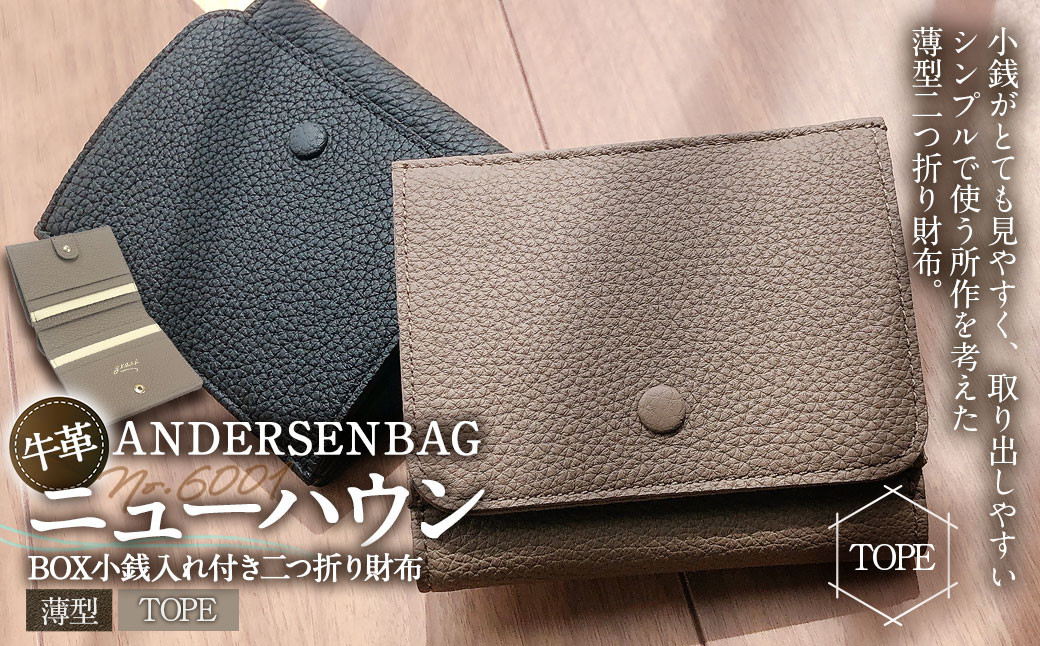 ANDERSENBAG ニューハウン No.6001 BOX 小銭入れ付き 二つ折り財布
