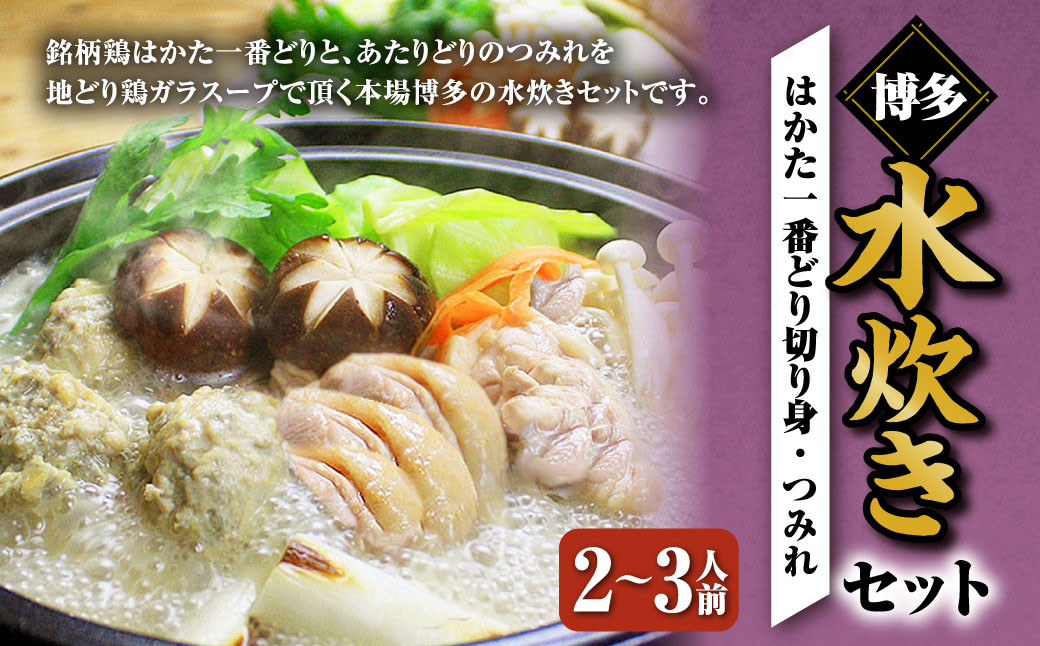 博多水炊き（はかた一番どり切り身・つみれ）セット 2～3人前