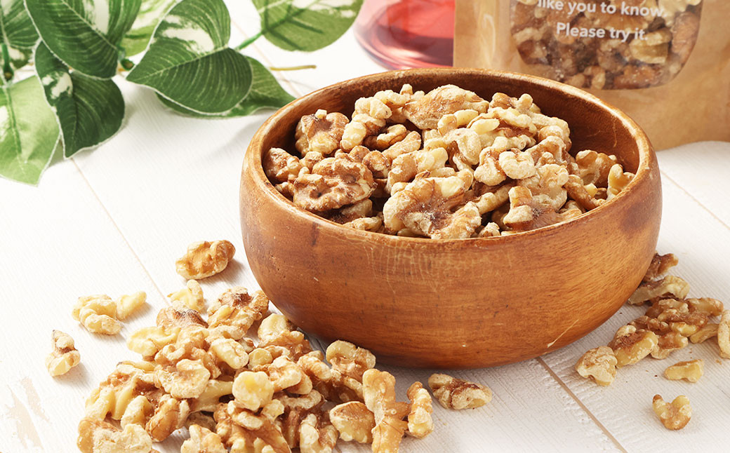 間食美人ナッツ 素焼き くるみ 75g×6袋 計450g【自家焙煎】