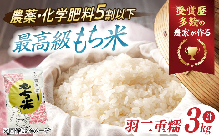 滋賀県産【特別栽培米】羽二重糯 3kg | 米 お米 もち米 餅米 3kg 羽二重餅 餅米 もち お餅