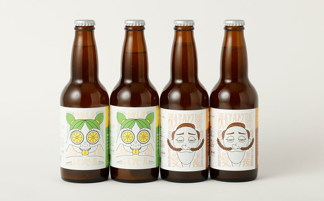 クラフトビール 裸麦ゴールデン THE愛媛&ゆめしま海道レモンビール （330ml）各3本 計6本（1,980ml）セット