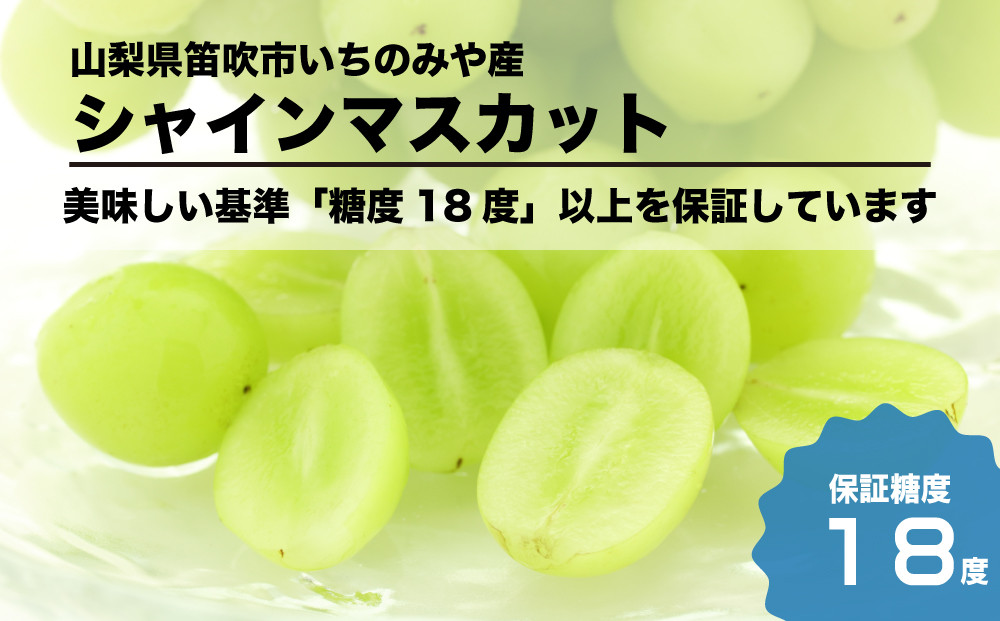 17度以下のシャインマスカットは美味しくありません。だから糖度18度以上のシャインマスカットのみを選び抜いてお届けしています！