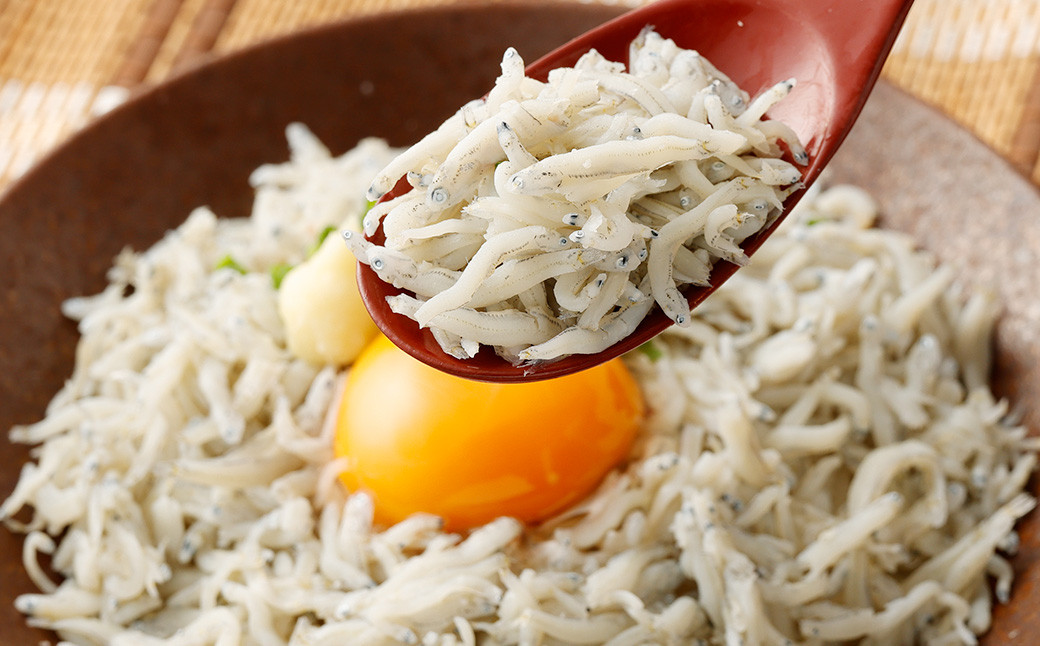 大阪湾産漁師が直送 釜揚げしらす 約80g×6個 計約480g