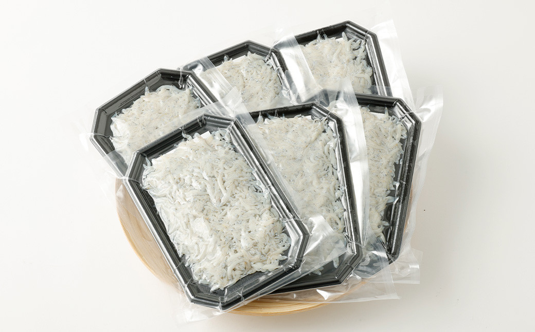 大阪湾産漁師が直送 釜揚げしらす 約80g×6個 計約480g