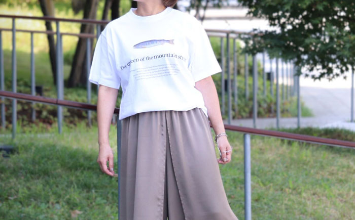 Tシャツ ユニセックス メンズ レディース アウトドア 半袖 川魚 さかな