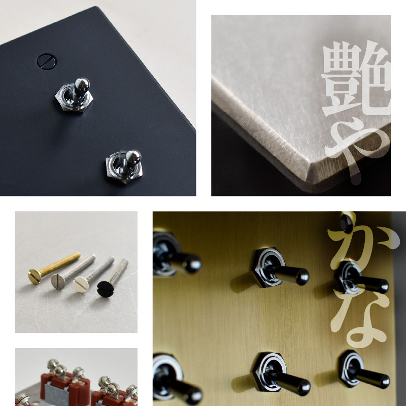 HITTITEのトグルスイッチL(6口2列型・真鍮色)