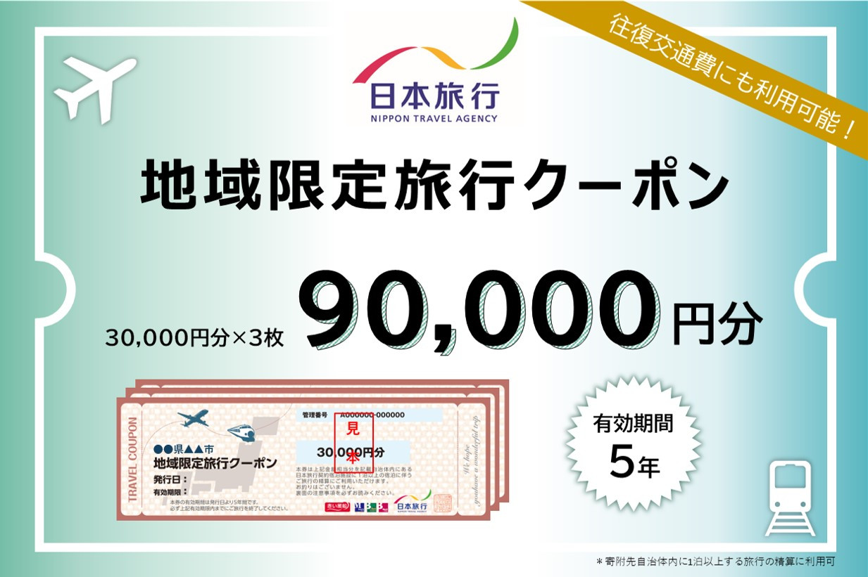 宿泊だけでなく、交通費や観光まで幅広く利用できる旅行クーポン。5年間有効!
