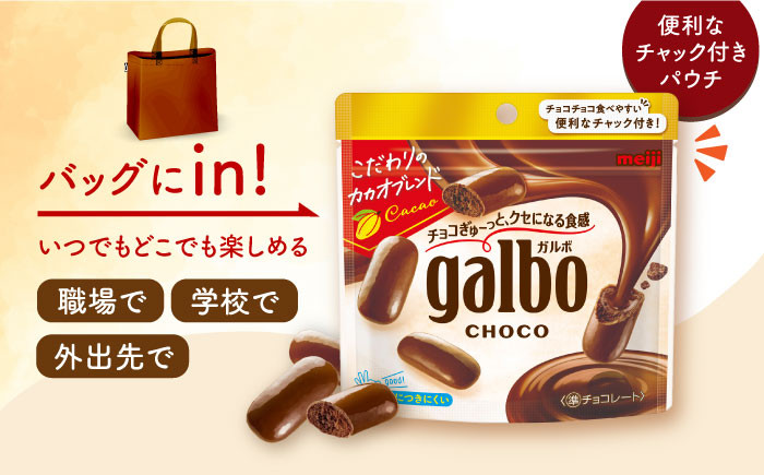 おやつ お菓子 チョコレート チョコ クッキー カカオ ガルボ galbo ガルボチョコ ガルボチョコパウチ パウチ 明治