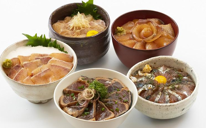 漬け丼 づけ丼 海鮮 わら焼き鰹 かんぱち ぶり 鯛 サバ 食べ比べ 
