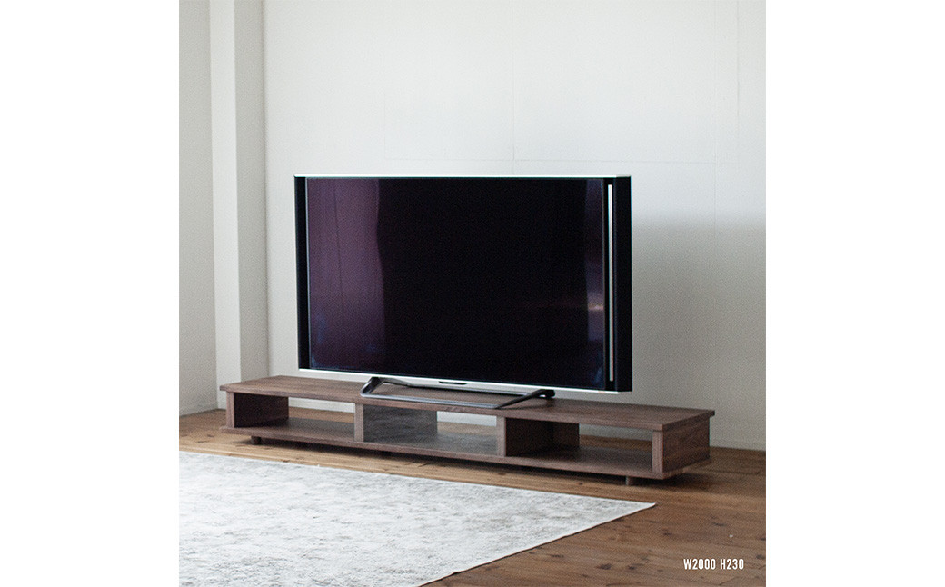 ウォルナット材のテレビボード【200cm】