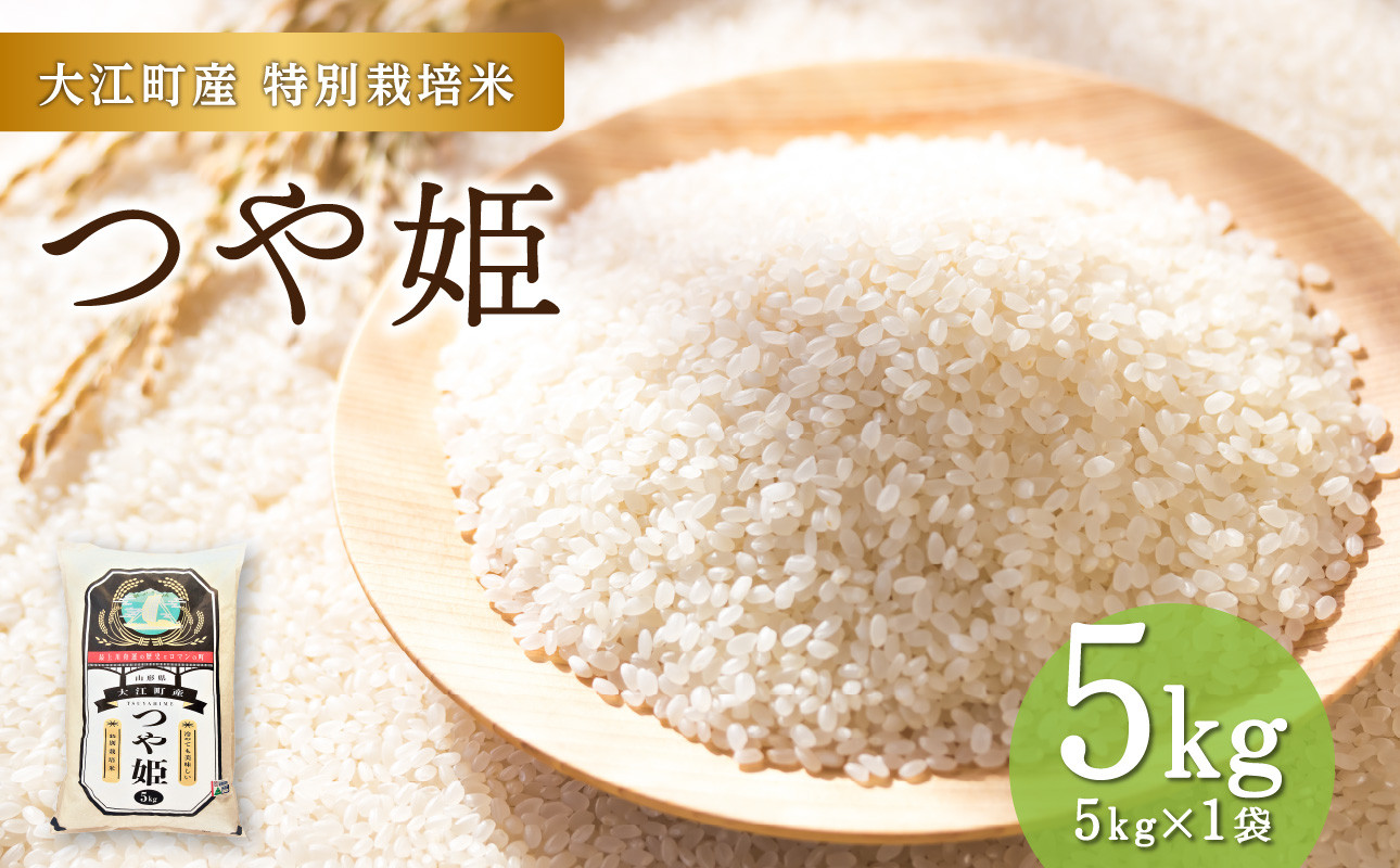 大江町産 つや姫 5kg【山形県産 特別栽培米】