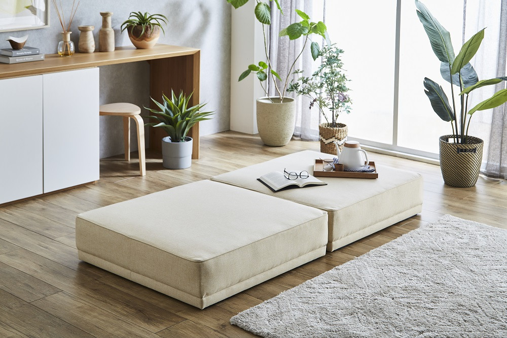 ※脚なしでローソファとしてもご使用できます。(容量に記載の物以外は含まれておりません)