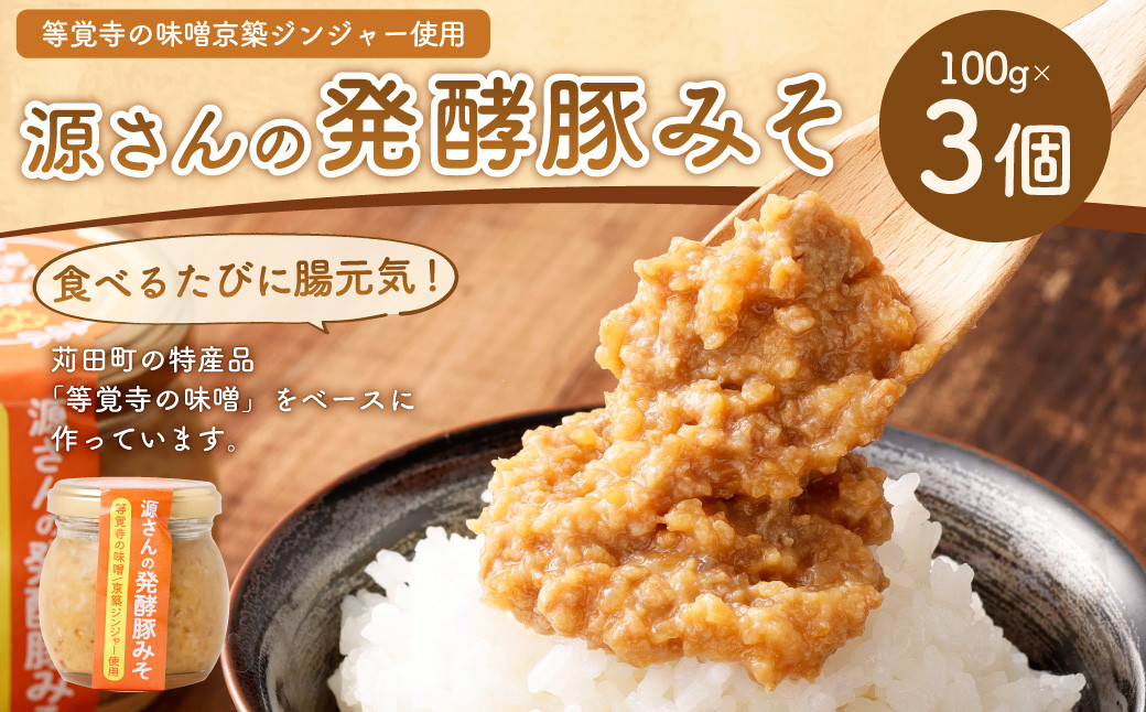 源さんの発酵豚みそ 100g×3個セット 豚肉 豚 ブタ ぶた 肉 豚味噌 味噌 味噌漬け