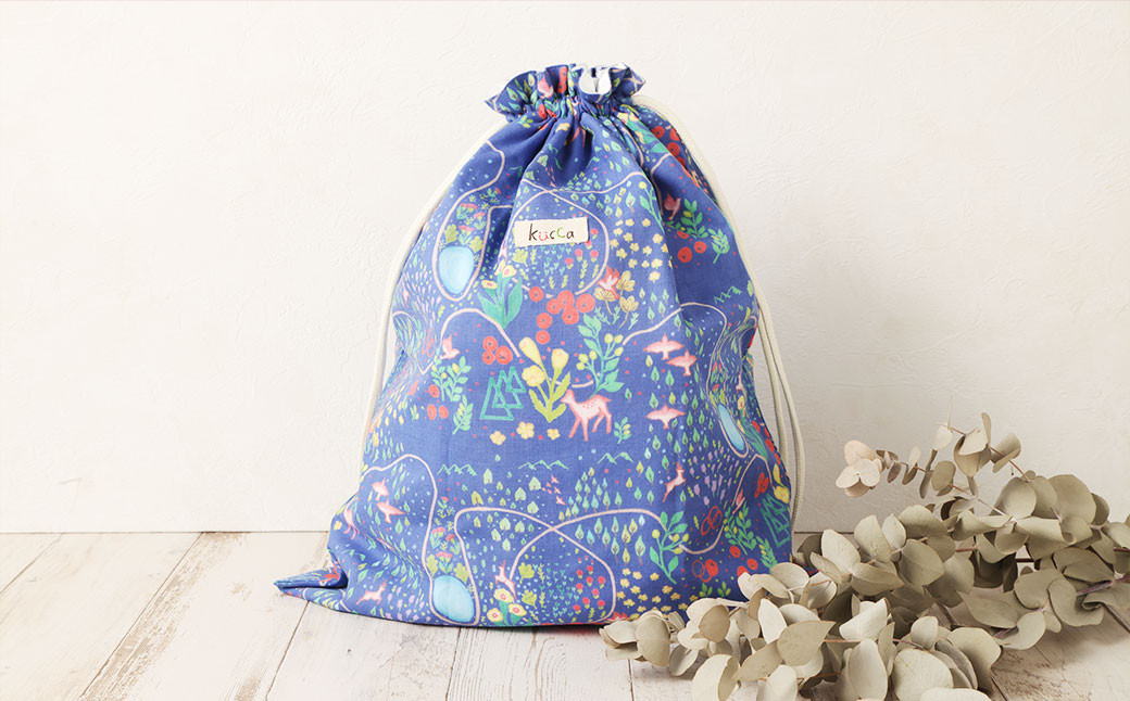 【kucca】防水きんちゃくポーチ（大）