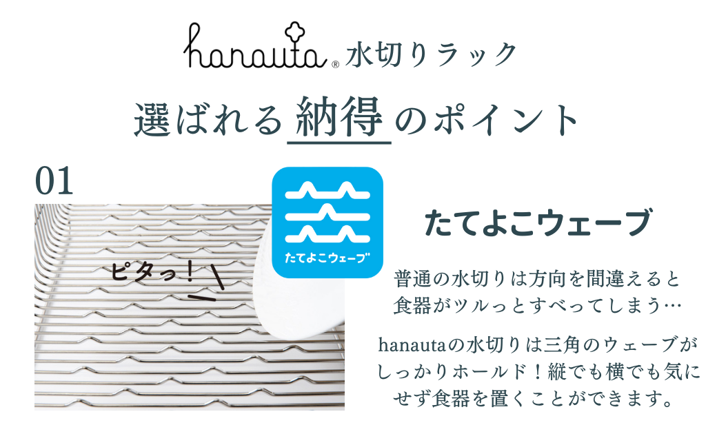 燕三条のおすすめ品 水切りラック[ハナウタ] おしゃれなステンレス製キッチン用品 水切りラック 縦置き シルバー
