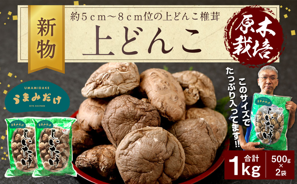 上どんこ 1kg(500g×2袋)椎茸 うまみだけ
