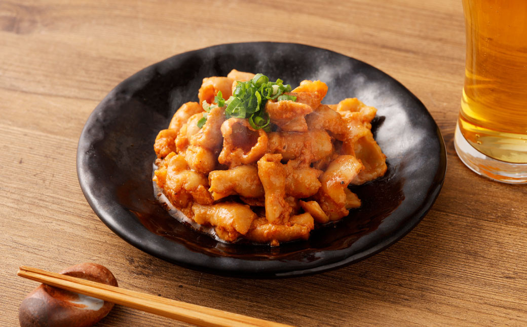 豚生ホルモン(ピリ辛) 1kg  | 豚 ぶた ホルモン ピリ辛 国産 味付 おかず おつまみ お肉 冷凍 静岡県 菊川市