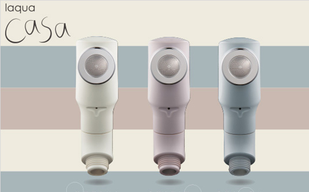 マイクロナノバブル シャワーヘッド laqua casa （新色：SUIMON） | フクシマ化学 節水 保湿 静音 バス用品