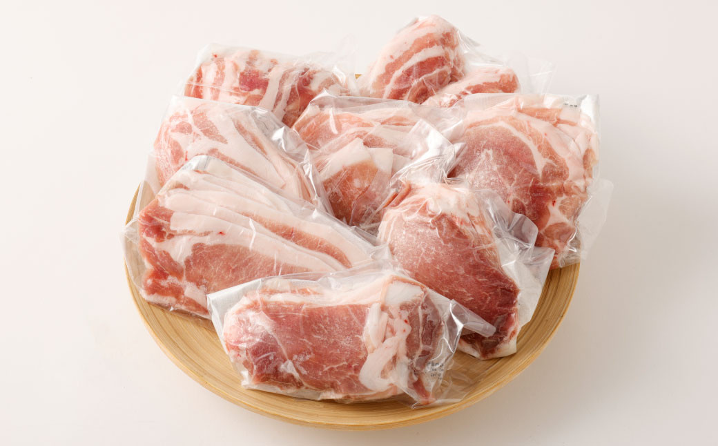 【3ヶ月定期便】 しゃぶしゃぶ 4種食べ比べセット 大分県産 豚肉  合計約1.6kg 【米の恵み】