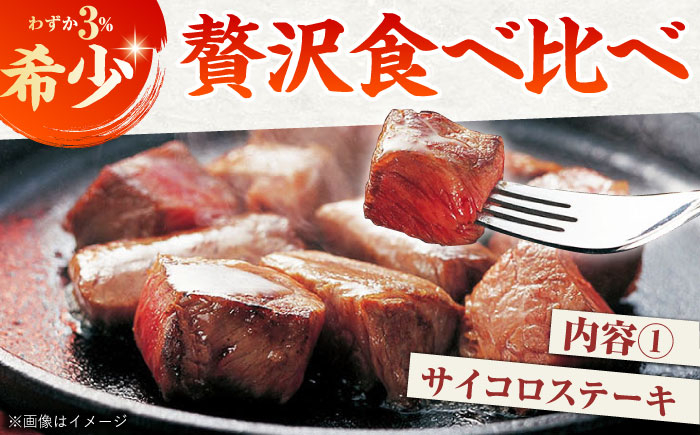 佐賀牛 ヒレ 2種 食べ比べ B（ シャトーブリアン ・ ヒレサイコロ ）計450g　【田中畜産牛肉店】 [HBH158]