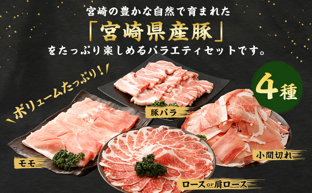<宮崎県産豚バラエティセット2.7kg>