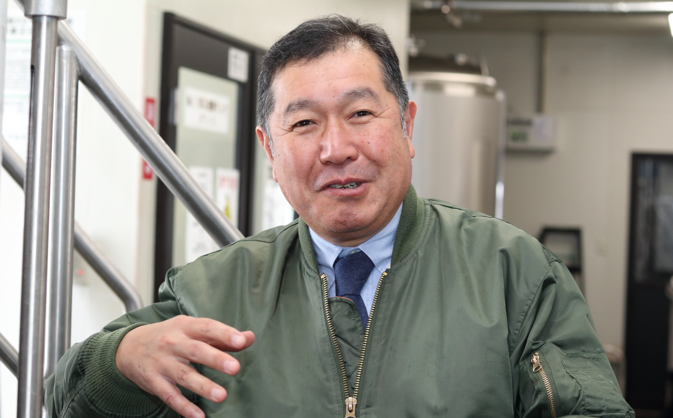 ビールの醸造について熱く語る発酵タンク・プラントメーカー コトブキテクレックス株式会社 代表取締役社長の松本憲幸さん