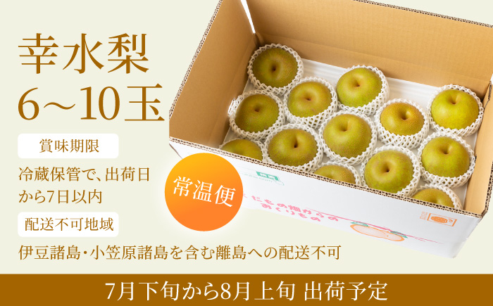幸水梨 6～10玉 （約3kg）