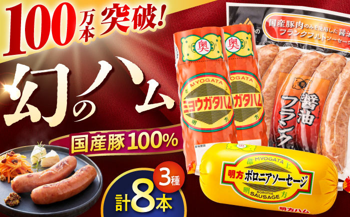 ハム 明方ハム フランクフルト ボロニアソーセージ ソーセージ 国産 つめあわせ 国産豚 