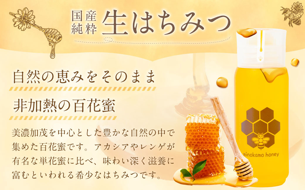 国産 無添加 MINOKAMO HONEY はちみつ （ 200g ）