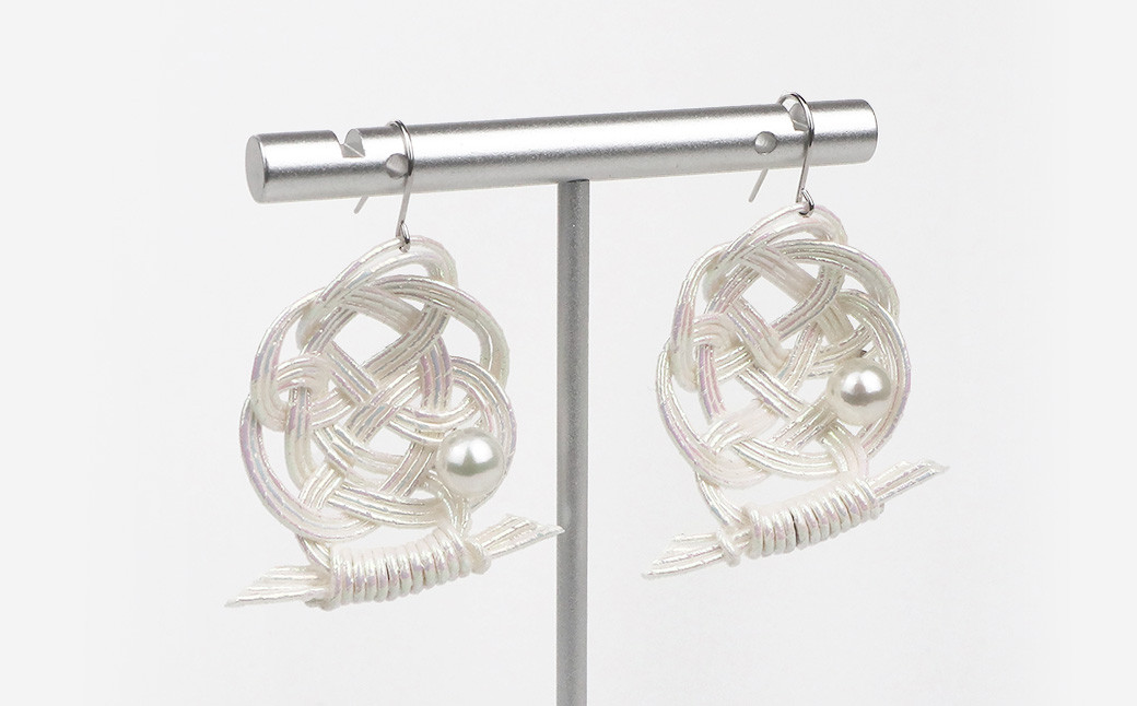 パール ピアス hitotsubuto 綯 ［伊予水引×あこや真珠］貝シリーズ アクセサリー