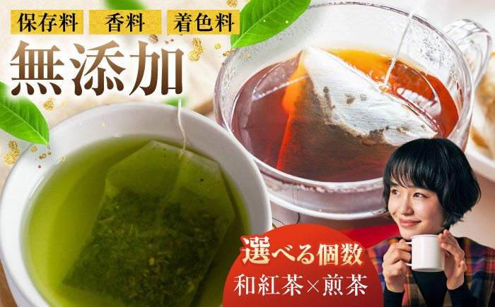ティーバッグ「煎茶」「和紅茶」 セット お茶 紅茶 国産 白川町