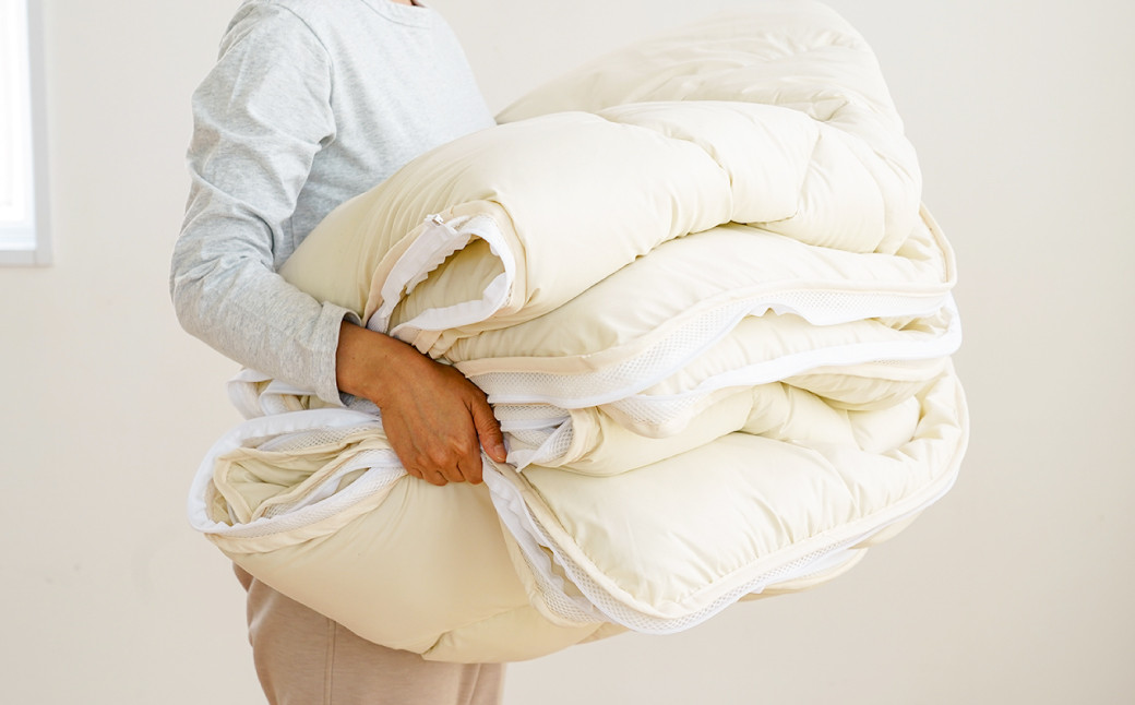 ご家庭の洗濯機でカバーが洗える敷き布団　シングル