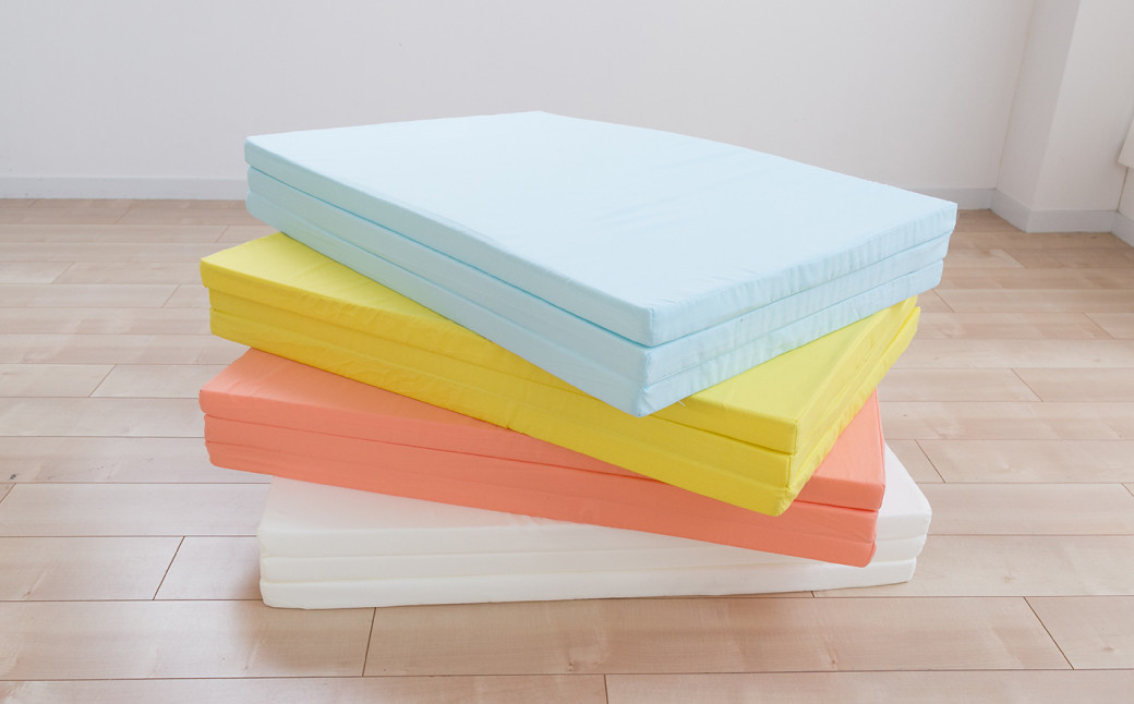 【カラー選択】4つ折りマットレス　厚さ5センチ　シングル