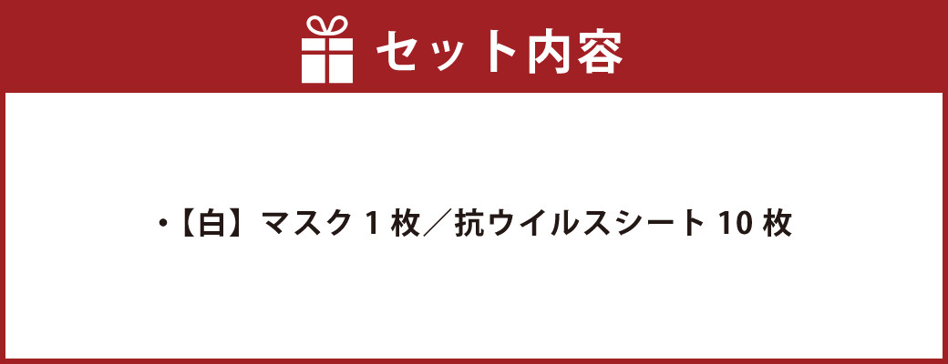 夏用ハイブリッドマスク1枚と抗ウイルスシート10枚【白】全3サイズ