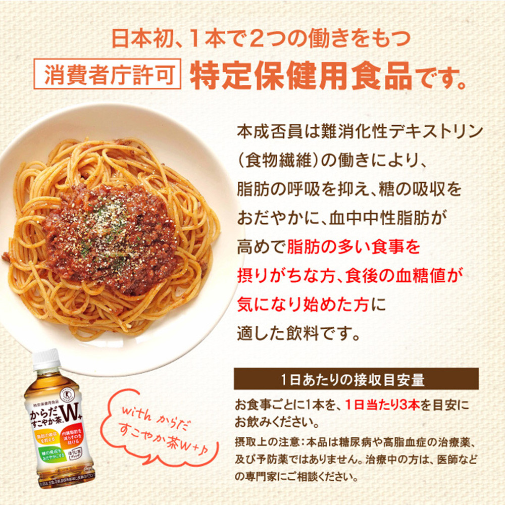 【定期便：2回（毎週発送）】からだすこやか茶W+ 350ml×24本