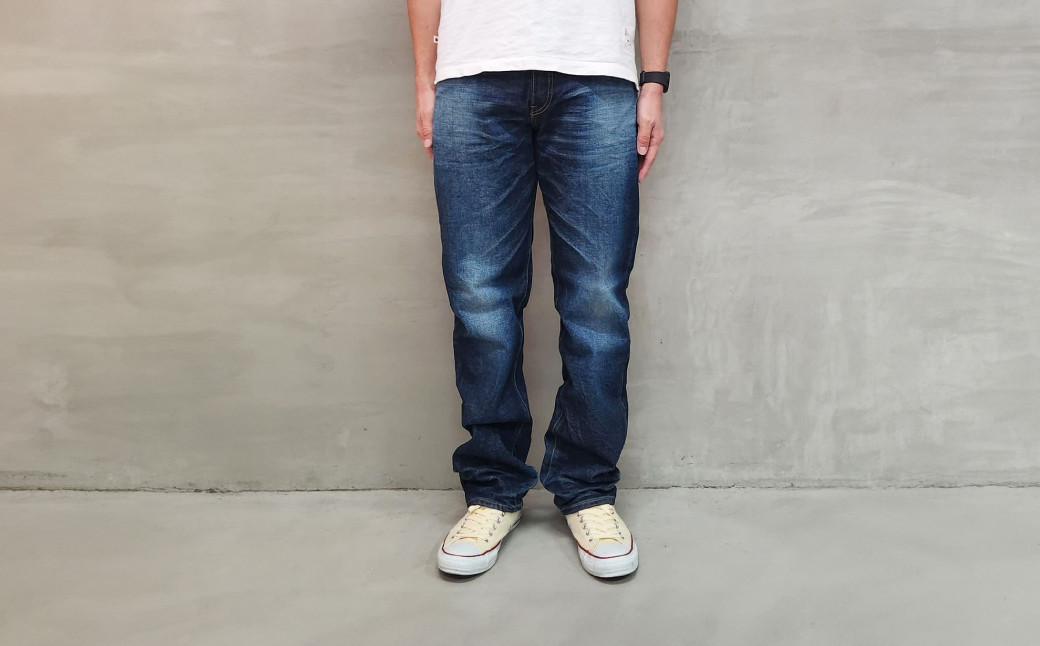 【岡山デニム】立体加工3Dジーンズ［レギュラーストレート］／【全5サイズより選択】