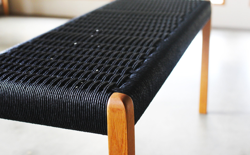 ベンチ【Sサイズ】オーク材　ブラック