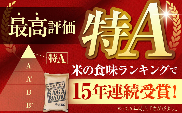 【全3回定期便】さがびより 白米 5kg【五つ星お米マイスター厳選】 [HBL019]