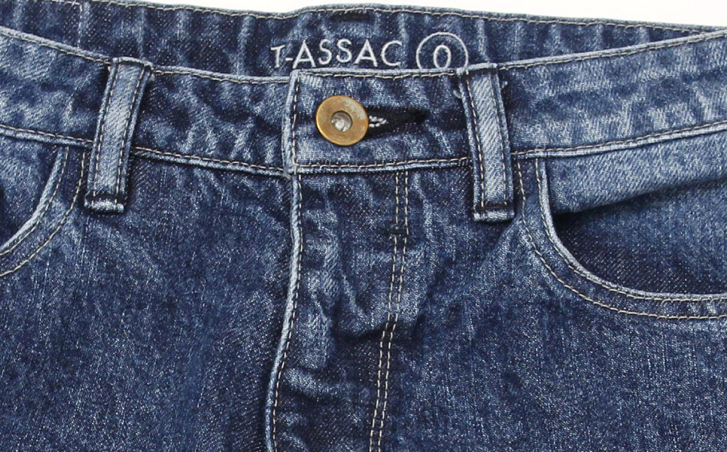 【全2サイズ】T-ASSACレディースジーンズ「WIDE／LIGHT INDIGO」（ワイド）