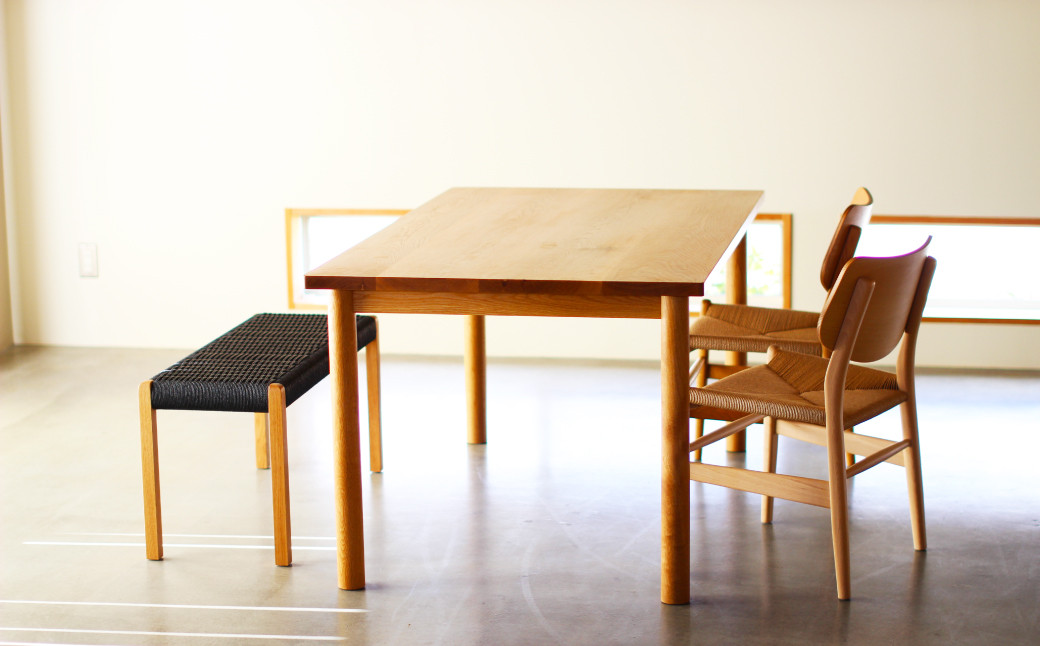 ベンチ【Sサイズ】オーク材　ブラック