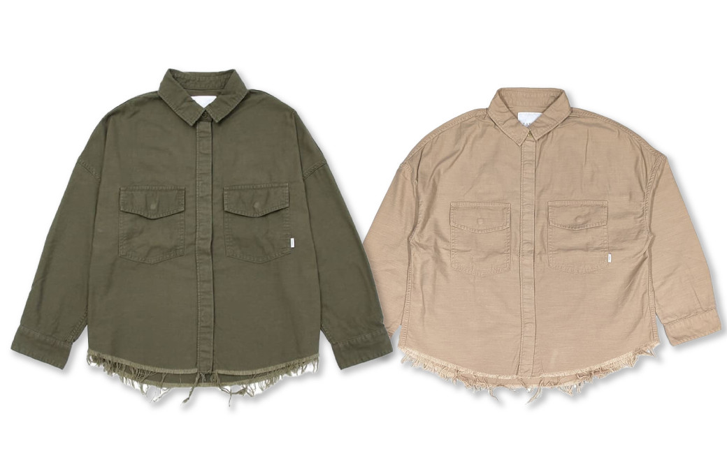 T-ASSACレディースミリタリーシャツ「MILITARY SH / OLIVE DRAB or BEIGE」