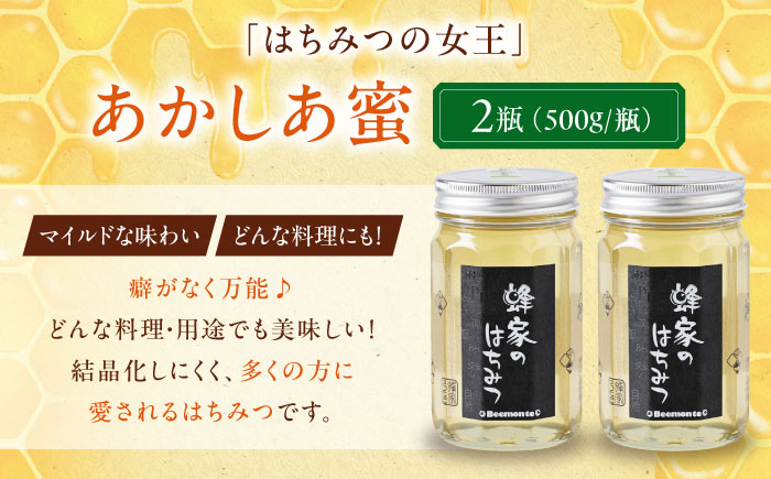 はちみつ あかしあ蜜 500g×2本 はちみつ 蜂蜜 ハチミツ 国産はちみつ ハニー