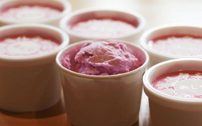 食後の贅沢アイスに♪爽やかな赤しそのジェラート アイス アイスクリーム デザート