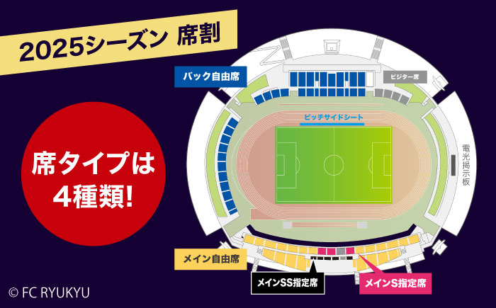 FC琉球 2025シーズンパス メイン自由席 一般 (ベンガラ会員ファンクラブ付き) サッカー Jリーグ スポーツ観戦