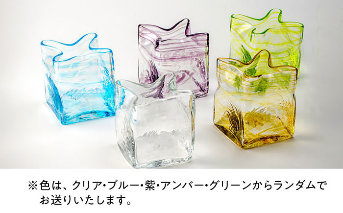 黒壁ガラス工房 オリジナルスクエア花器花 花瓶 フラワーベース ガラス 硝子 花器 花入れ