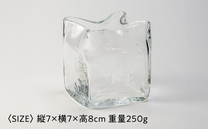 黒壁ガラス工房 オリジナルスクエア花器花 花瓶 フラワーベース ガラス 硝子 花器 花入れ