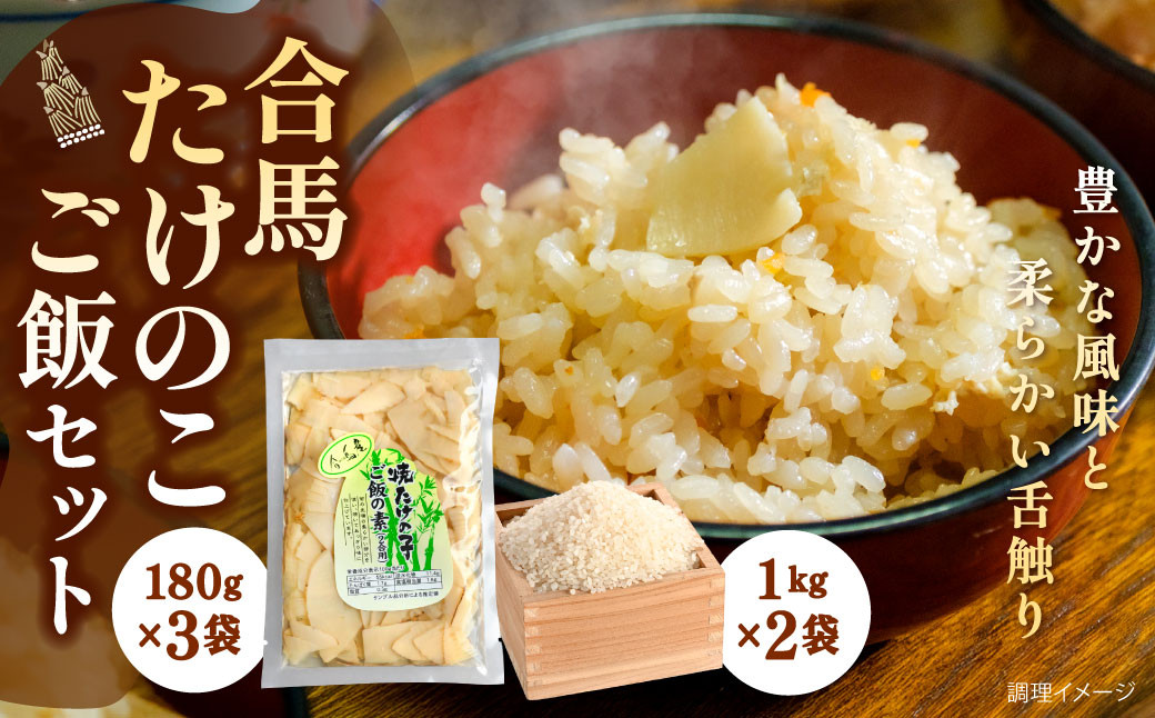 合馬たけのこご飯セット