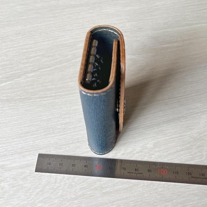 天然藍染×ジビエレザー キーケース ケース 革 本革 レザー メンズ レディース