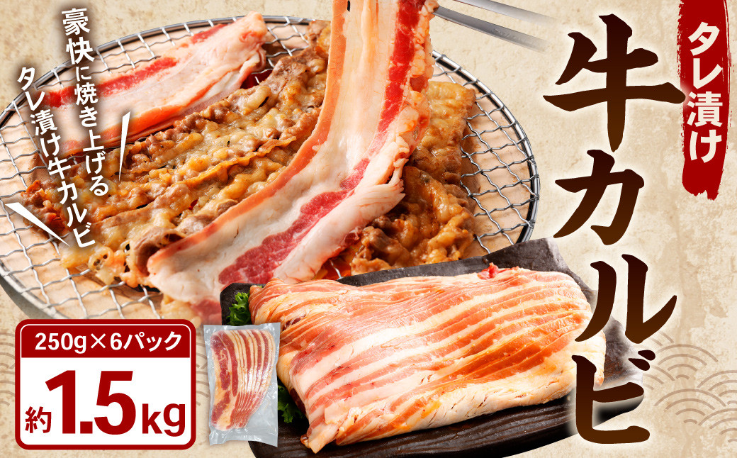 タレ漬け 牛カルビ 1.5kg (250g×6パック)