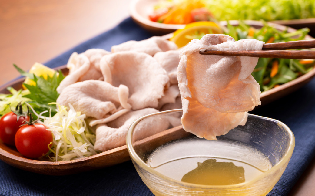 おかやまピーチポーク しゃぶしゃぶセット 4~6人前(ゆず塩ぽん酢付き)